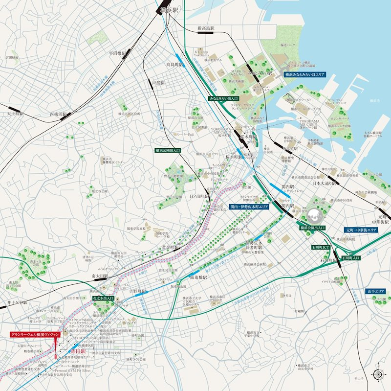 グランリーヴェル横濱VIVANTの地図