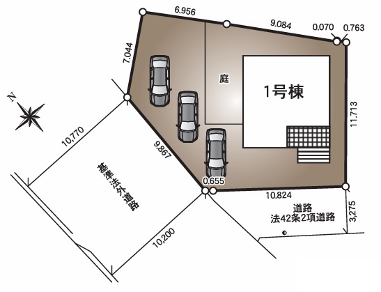 高知市種崎　新築戸建ての土地図