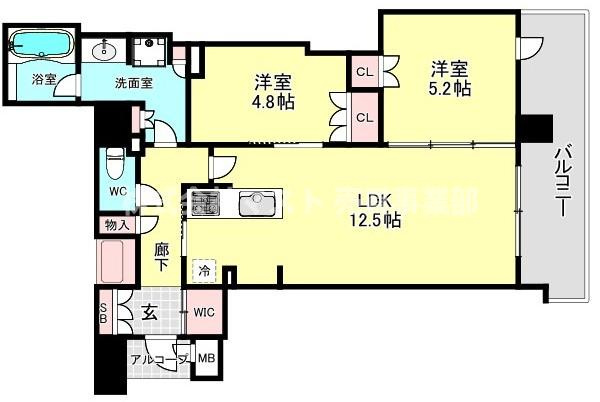 ジオタワー堺筋本町の間取り
