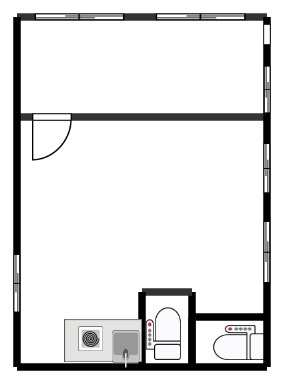 白石１丁目事務所　2F号室の間取り