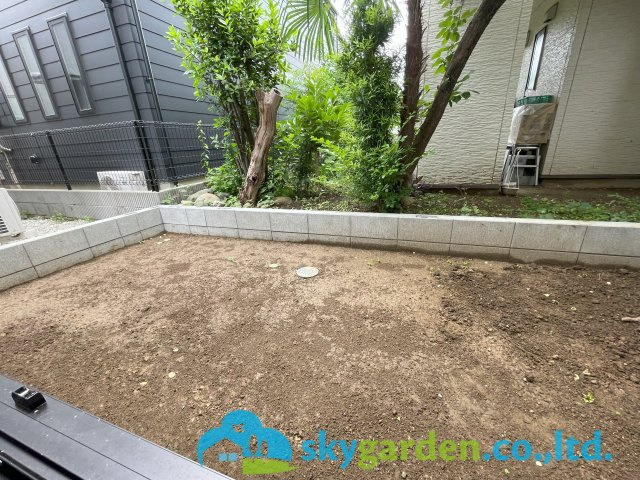 藤沢市鵠沼海岸2期　新築戸建　全3棟3号棟の庭