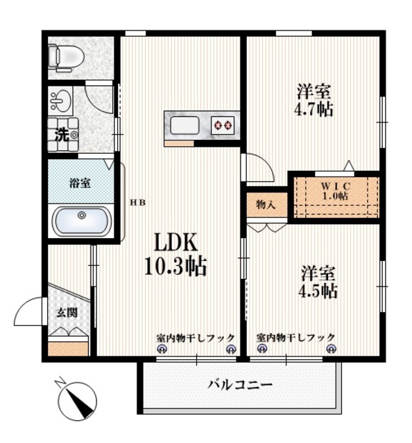 プランドールの間取り|【間取り】　１フロア２世帯