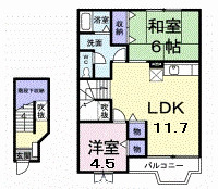 コーポ　ロアール　Ｂの間取り|間取図