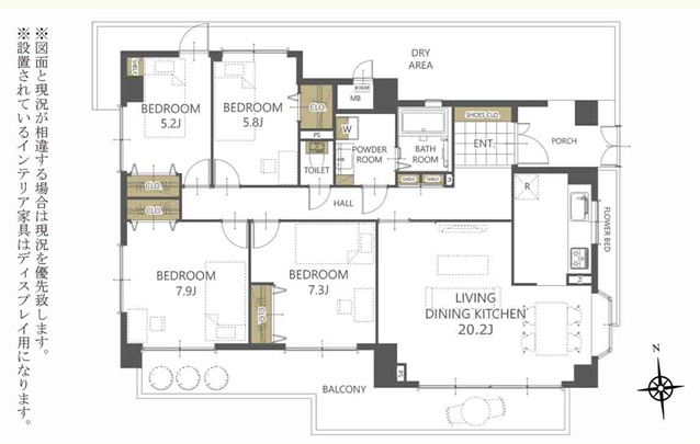 西宮名塩パークハウス１９号棟の間取り