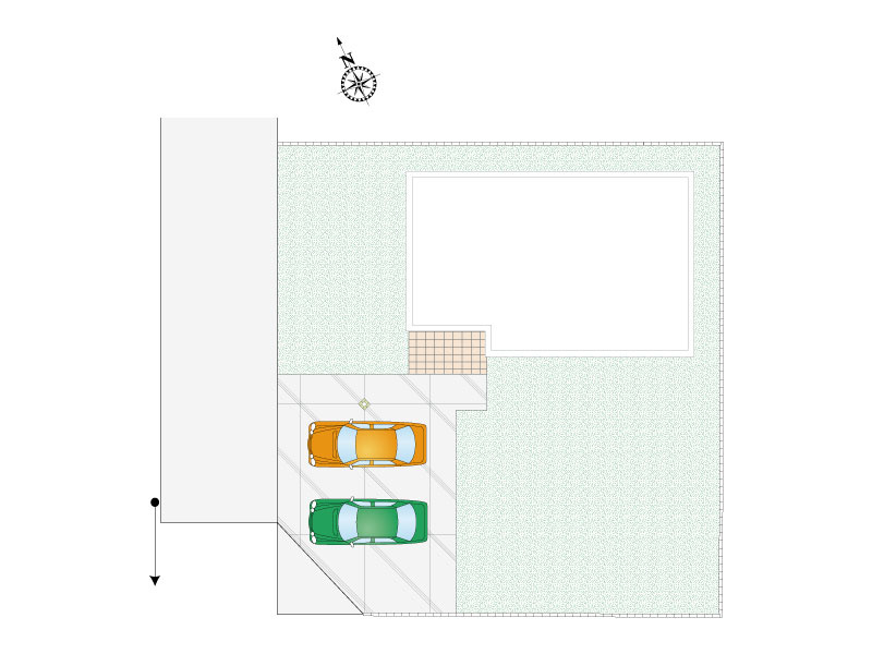 古河市上辺見　１号棟◆区画図