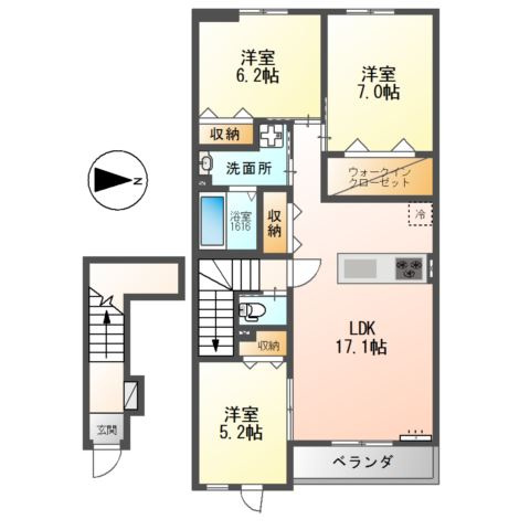 【間取り】 | 八尾市北木の本４丁目アパート新築工事