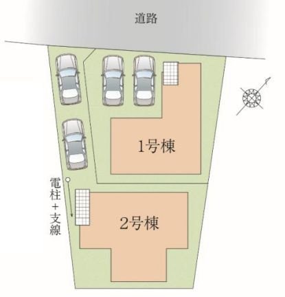藤沢市鵠沼松が岡3丁目新築戸建て　6期1号棟の区画図|区画図「藤沢市鵠沼松が岡3丁目新築戸建て」