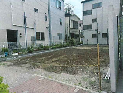 江東区海辺の売地の前面道路含む現地写真