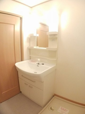 【洗面所】 | ラルジュグリーンＤ | スペースが確保できる洗面所です