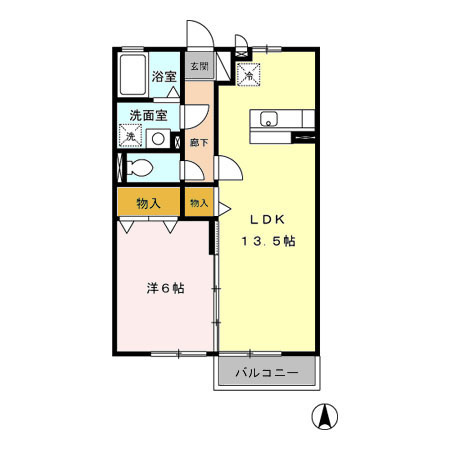 リビングタウン八日市場　Aの間取り