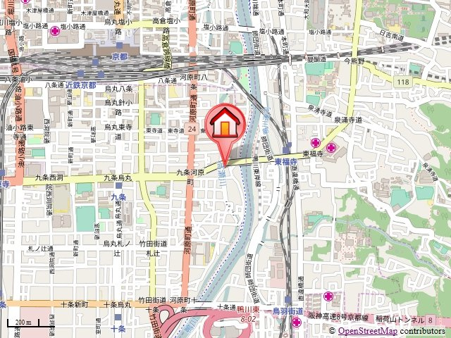 TIMUR九条（ティムール九条）の地図