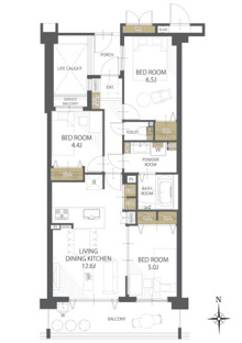 【間取り】ディオ・フェルティ鈴蘭台ガーデンヒルズ 
