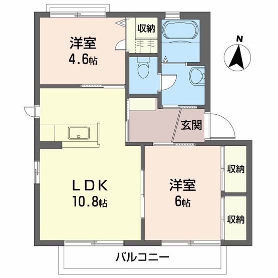 【間取り】 | メゾンウィステリア Ａ棟