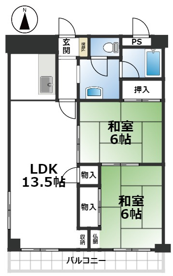 北山グランドハイツの間取り