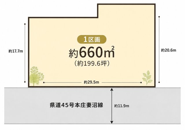 熊谷市永井太田　売地の土地図