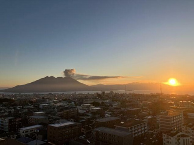 【展望】 | シャイニー紫原 | 初日の出は時期によっては桜島から日が昇ります