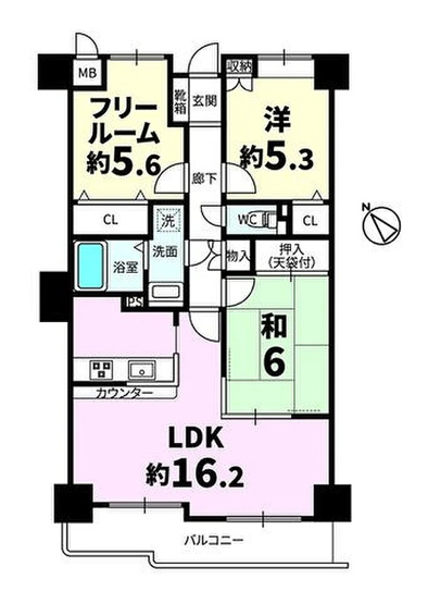 【間取り】 | 上野芝ジャスティライフ（西百舌鳥小学校）