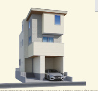 【外観パース】 | 【名古屋市中川区打出1丁目201新築戸建】✨️仲介手数料無料✨️荒子小学校・一柳中学校