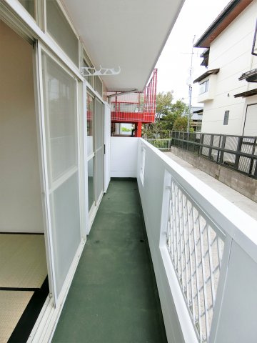 東部台グリーンハイムのバルコニー