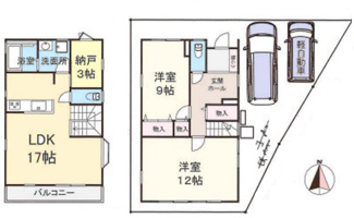 【間取り】 | 伊丹市池尻７丁目中古戸建 | ゆったりとした２LDKの間取りです♪２階LDKでお洒落な間取りです！室内リフォーム中です！完成予定は令和７年６月下旬です！！