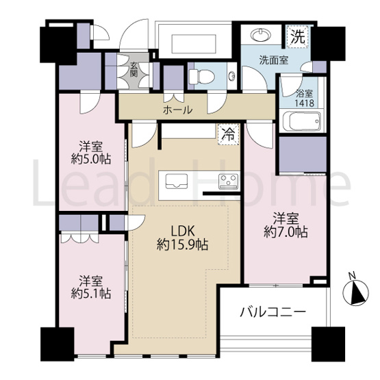 【間取り】 | 白金ザ・スカイEAST棟