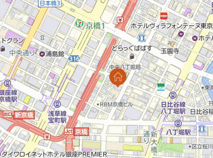 パークハビオ京橋の地図