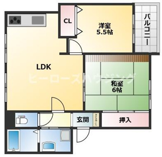 【間取り】 | 本町北パークハイムI