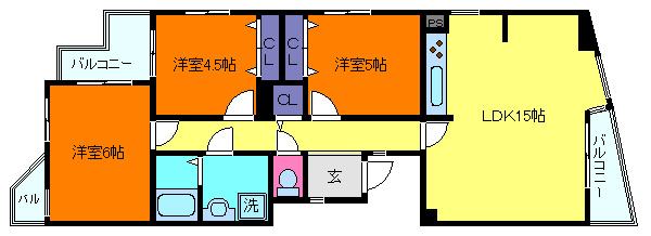 御影大蔵マンションの間取り