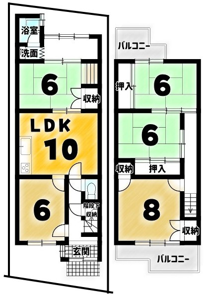 嵯峨野千代ノ道町の間取り|５ＬＤＫのおうち♪改装やリフォームのご相談も承ります♪