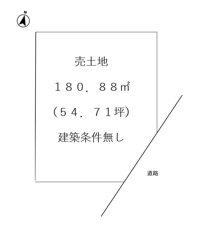 敦賀市野坂売土地の区画図