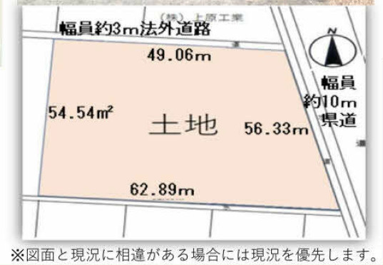 富津市下飯野の事業用地の間取り