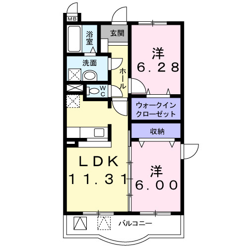 フォレストコート・アゼリアの間取り|間取図