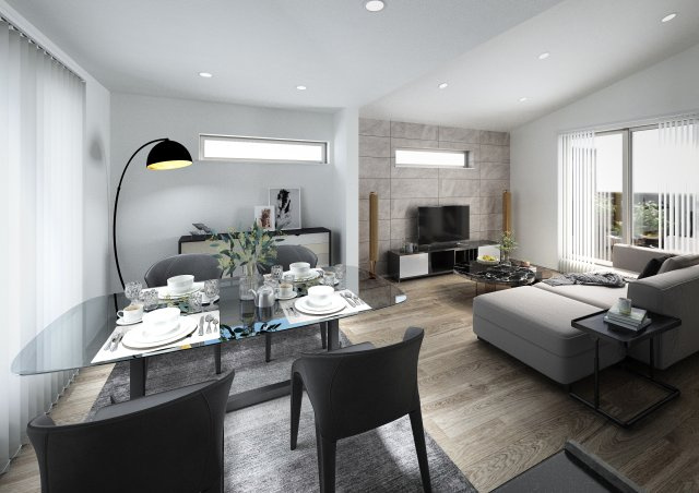 練馬区田柄2丁目 限定1棟の完成予想図|家の中心でもあるLDKは20帖のゆとりある空間です
多面開口の明るく快適な家族団らんスペース
イラストは図面を基に起こしたもので実際のものとは多少異なる場合がございます