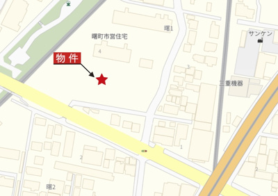 【地図】 | 四日市市曙1丁目《7号棟》 | 詳細Map