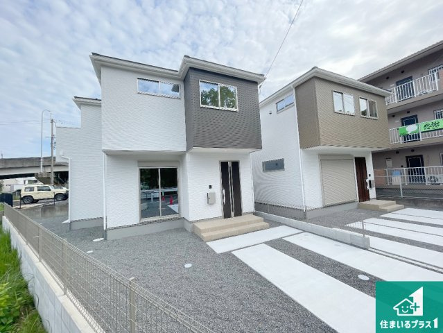 甲賀市水口町虫生野中央　新築一戸建ての外観|お客様に長く安心して住んでいだだける事にこだわった家づくり！住んでからのアフターサービスにもしっかりと取り組んでいます！