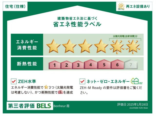 ボヌール霞の省エネ性能ラベル