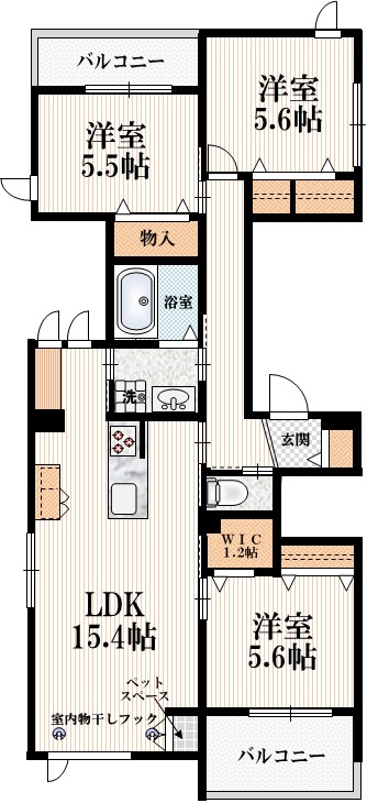 ボヌール霞の間取り