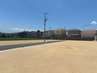 【外観】 | 土地　玉島阿賀崎4丁目　全8区画 | 分譲地全体像。東側より撮影