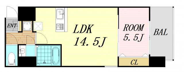 La Douceur九条　仲介手数料無料の間取り