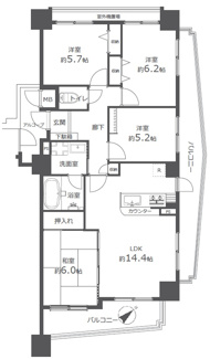 【間取り】 | 【上質リフォーム】Jcity古市駅前 | ※
間取図では分からない広さや明るさ，
資料には記載されていない情報があります。
ぜひ、現地を見られる事をお勧めいたします！