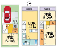 西宮市津門住江町　新築戸建の画像