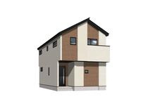 福岡市早良区田隈３丁目　新築戸建の外観パース