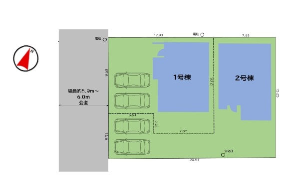 【区画図】 | 川越市砂新田7期　全2棟　2号棟 | 2号棟