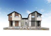 福岡市早良区田隈3丁目　新築戸建ての外観パース