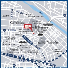 祝　成約済み　シヤンボール八王子　八王子市　中古マンションの地図|～仲介手数料無料☆八王子ひなた不動産～シヤンボール八王子