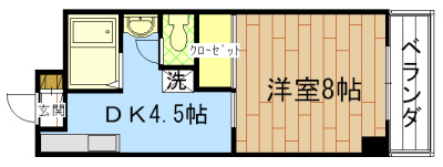 カーサ南野の間取り|間取り・左右反転タイプ