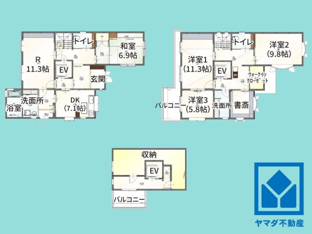 宇治市五ケ庄広岡谷の間取り|図面と現況が異なる場合は現況を優先いたします。