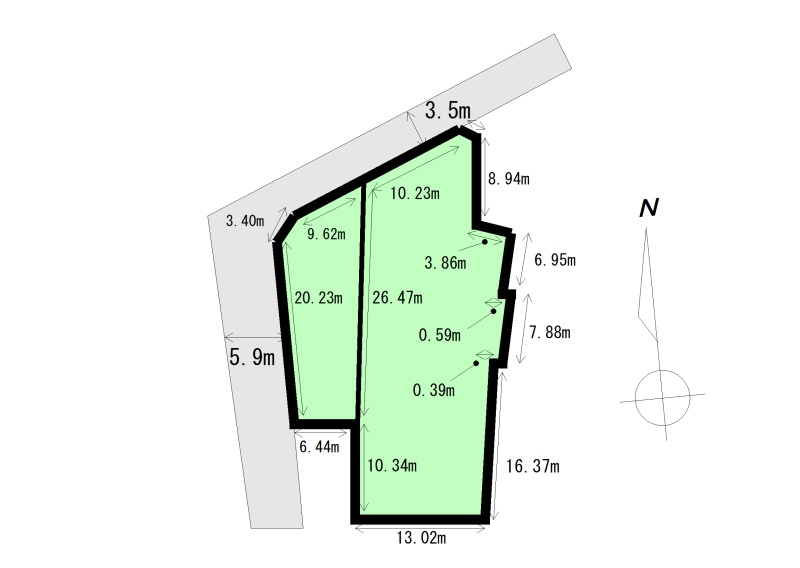 瑞浪市宮前町の土地図