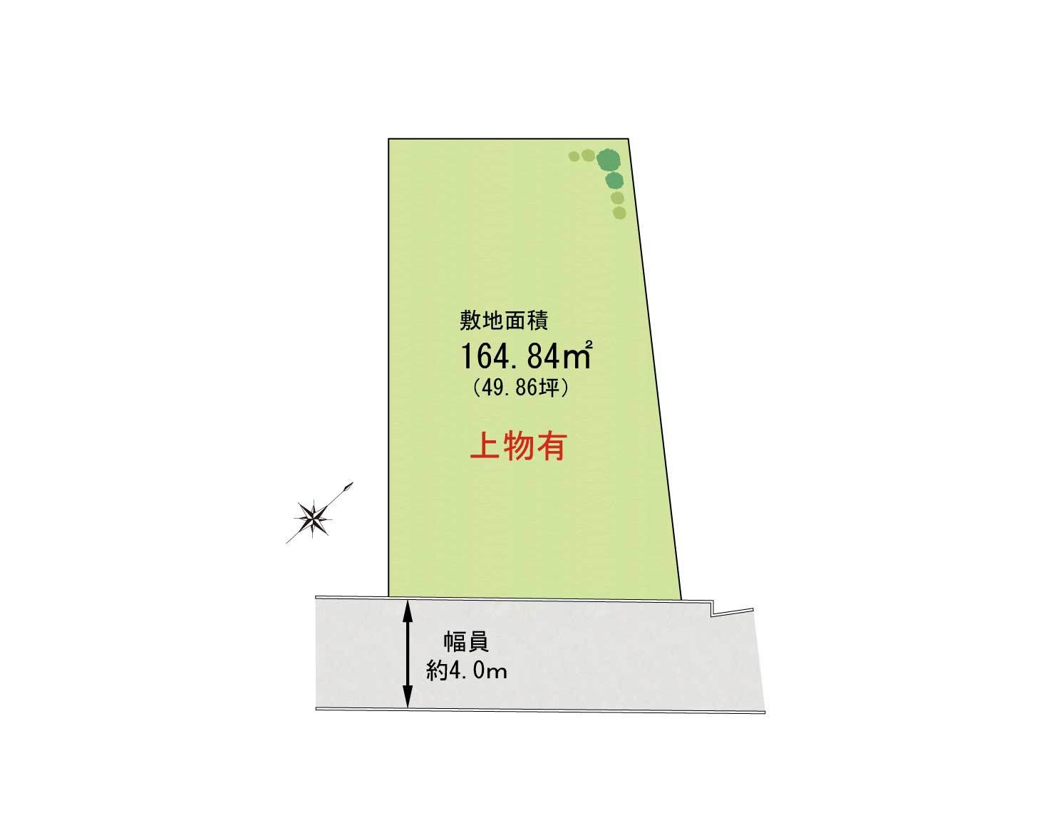 岸和田市小松里町　建築条件なし土地の土地図
