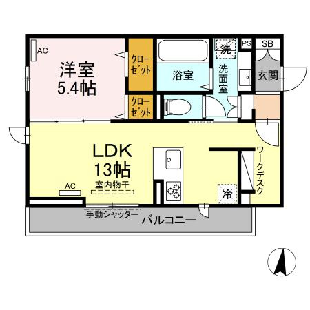 ヴィラ胡蝶の間取り